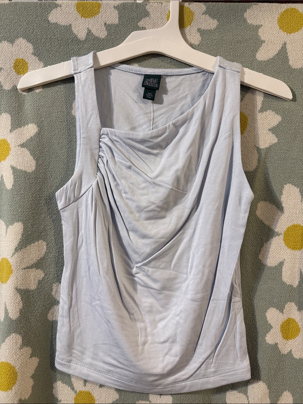 wild fable Light Blue Ruched Tank Top